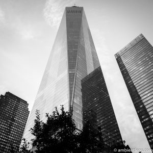 New York's Freedom Tower at Sunset 3 (BW SQ)