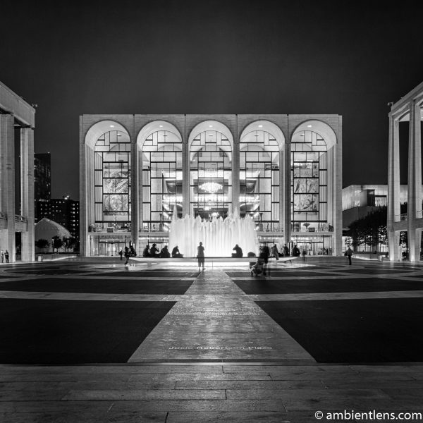 Lincoln Center at Night (BW SQ)