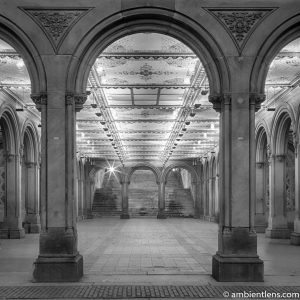 The Interior of Central Park's Bethesda Terrace 1 (BW SQ)