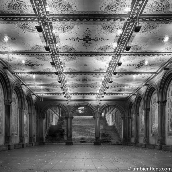 The Interior of Central Park's Bethesda Terrace 2 (BW SQ)