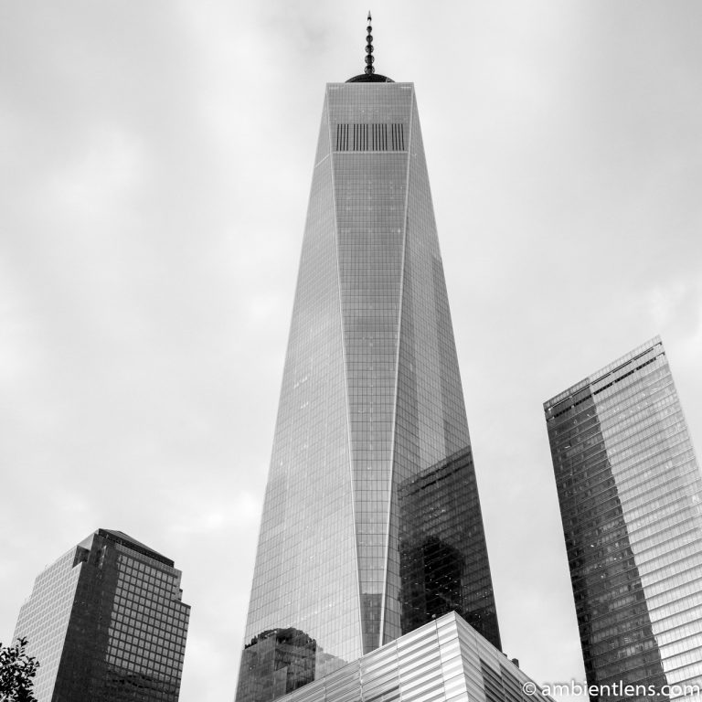 New York's Freedom Tower at Sunset 1 (BW SQ)