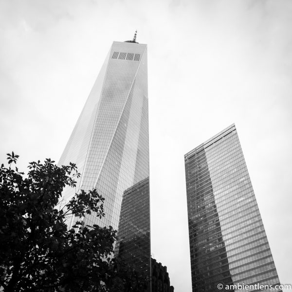 New York's Freedom Tower at Sunset 2 (BW SQ)