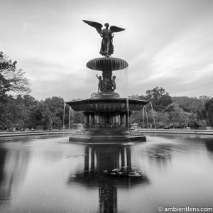 Bethesda Fountain Angel, Central Park, New York 3 (BW SQ)