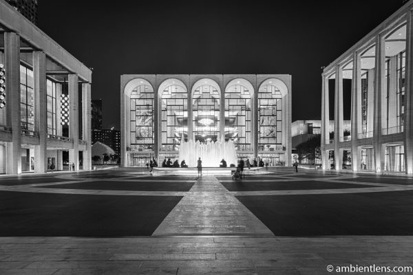Lincoln Center at Night (BW)