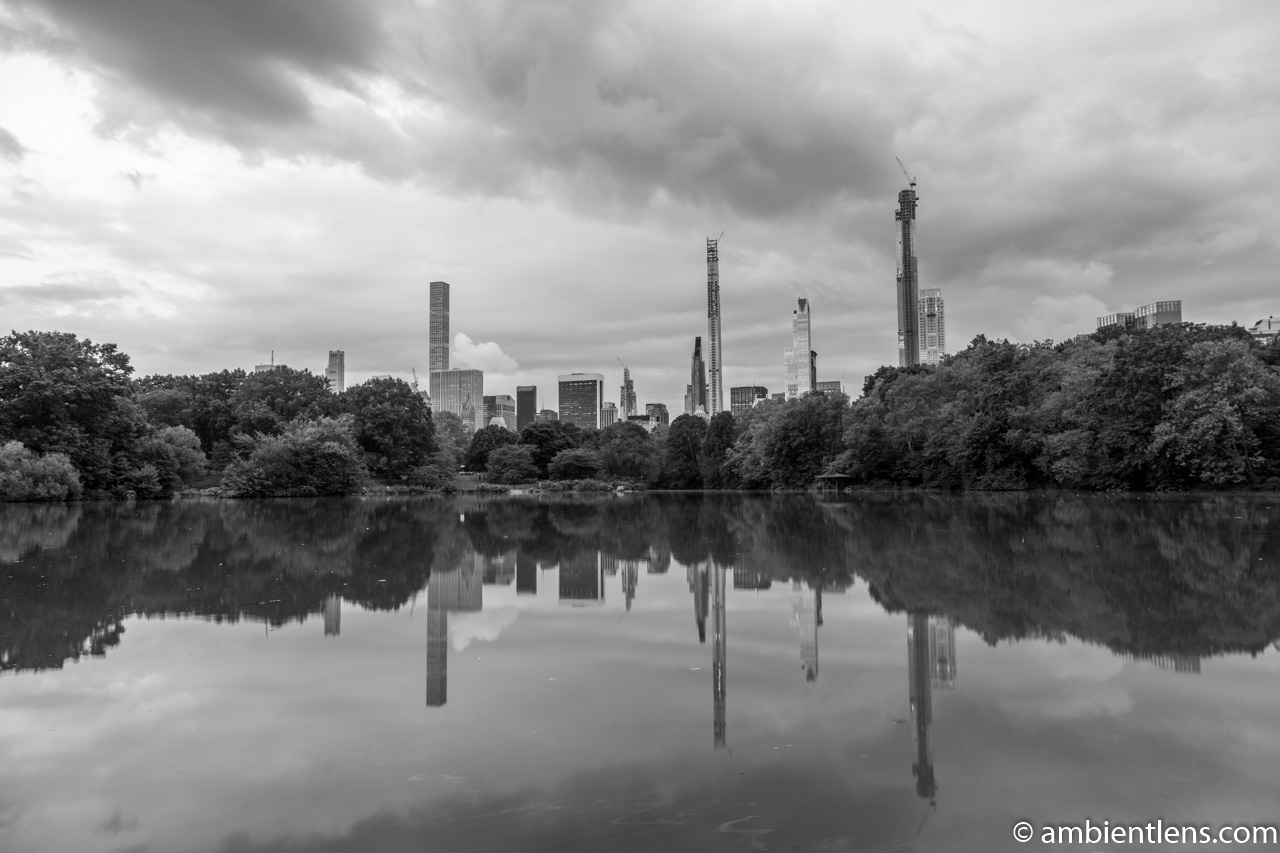 Reflection on The Lake at Central Park 7 (BW)