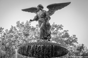 Bethesda Fountain Angel, Central Park, New York (BW)