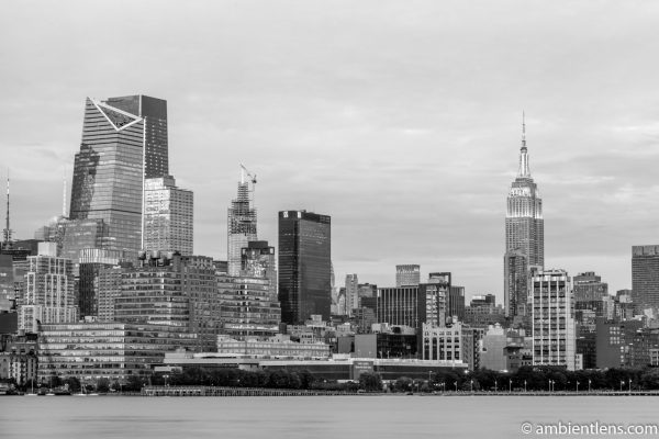 Midtown Manhattan and the Hudson River at Sunset 5 (BW)
