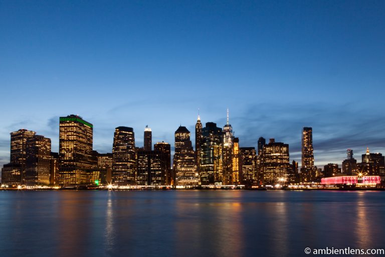 Lower Manhattan and the East River after Sunset 1