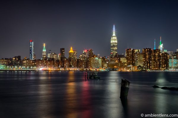 Midtown Manhattan and the East River at Night