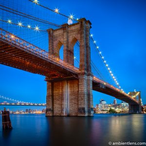Brooklyn Bridge in Blue Light 1 (SQ)