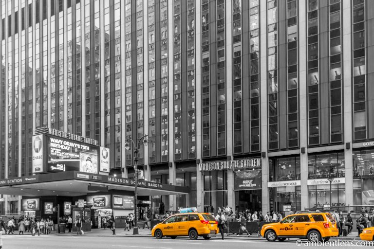 Yellow Cabs by Madison Square Garden, New York