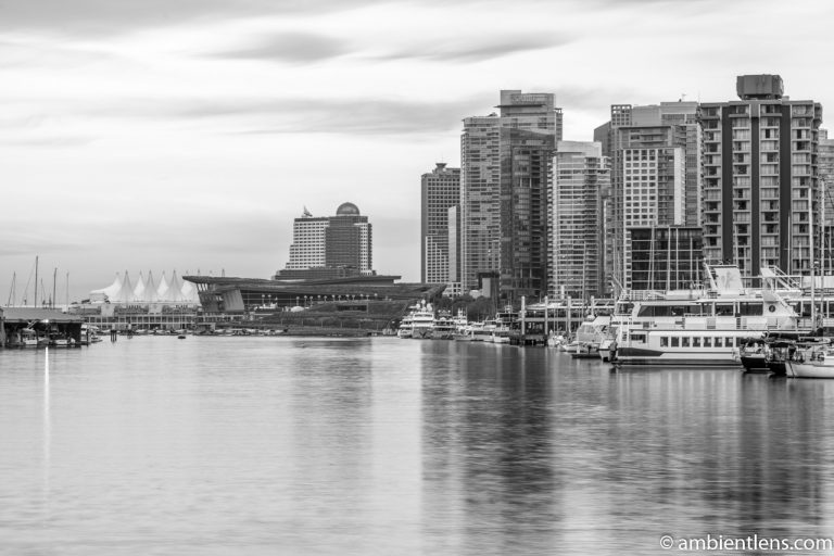 Reflection of Downtown Vancouver 3 (BW)
