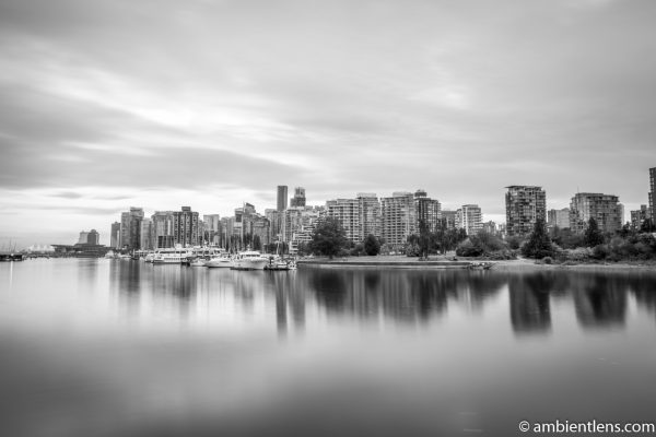 Reflection of Downtown Vancouver 2 (BW)