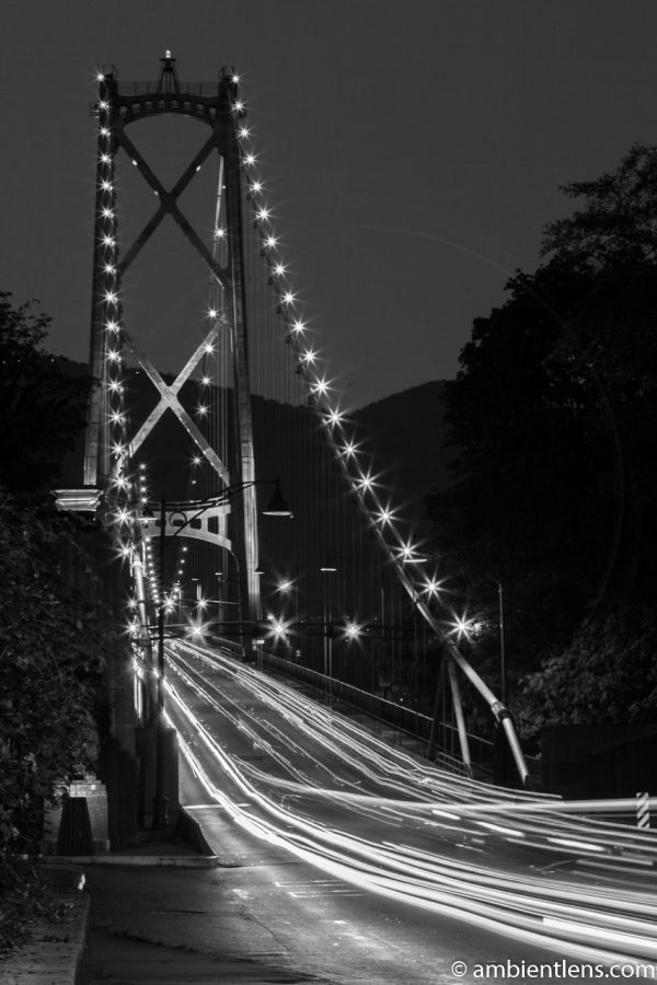 Lions Gate Bridge, Vancouver, BC (BW)