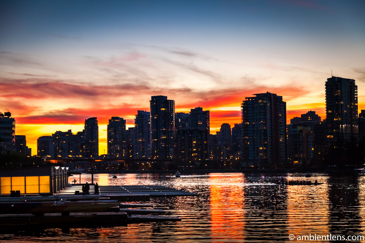 False Creek Sunset in Downtown Vancouver