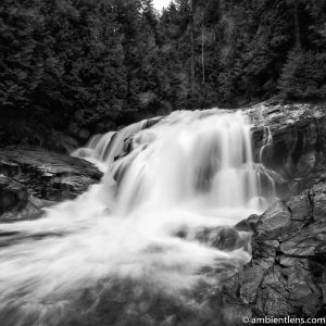 Gold Creek Falls, Maple Ridge, BC 1 (BW SQ)