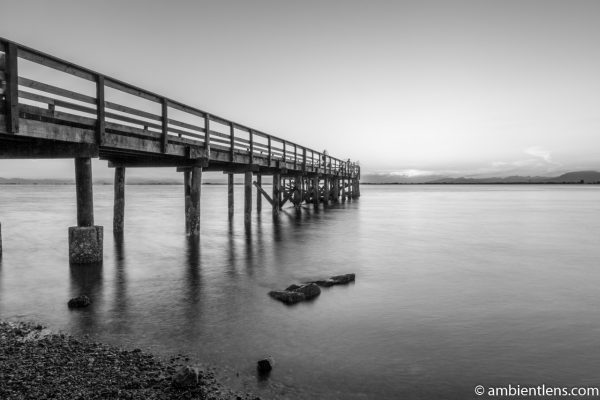 The Pier at Crescent Beach, White Rock, BC, Canada 1 (BW)