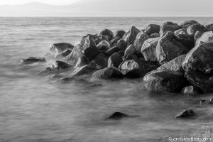 Big Rocks at Acadia Beach, Vancouver, BC 5 (BW)