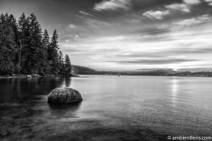 The Beach at Belcarra Regional Park, Anmore, BC 5 (BW)