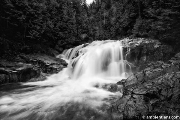 Gold Creek Falls, Maple Ridge, BC 1 (BW)