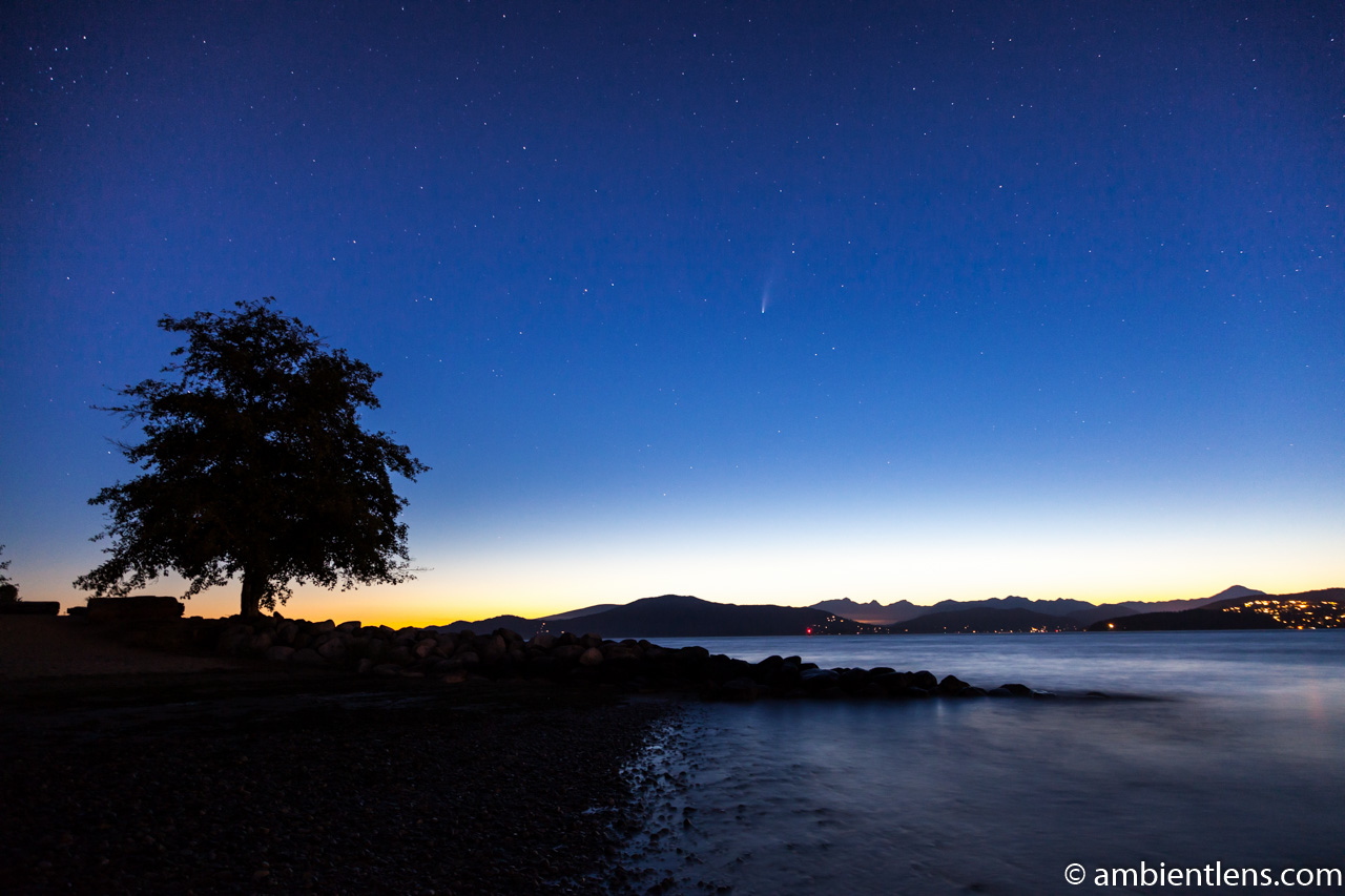 Neowise Comet over Spanish Banks, Vancouver, BC 2