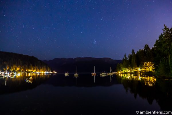 Perseid Meteor Shower in Deep Cove, North Vancouver, BC