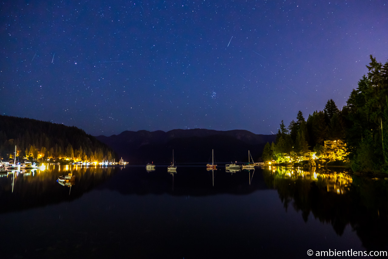 Perseid Meteor Shower in Deep Cove, North Vancouver, BC