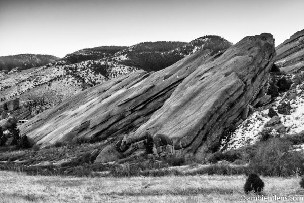 Red Rocks in Morrison, Colorado (BW)