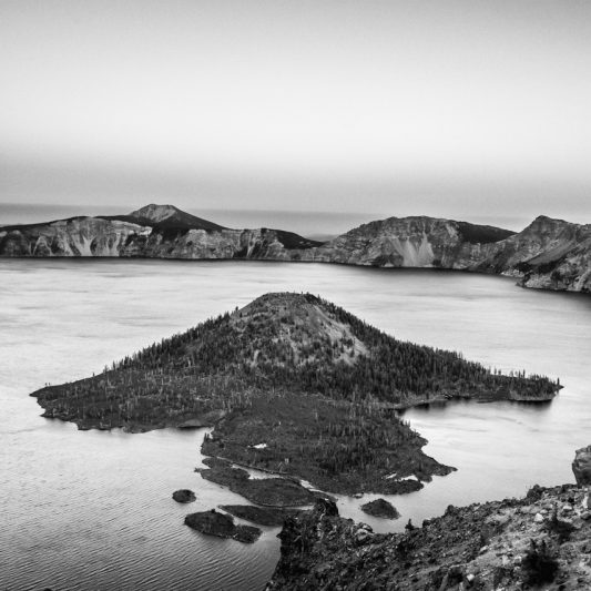 Crater Lake 3 (BW)