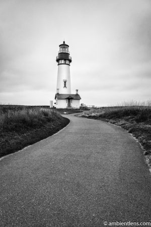 Yaquina Head Lighthouse 3 (BW)