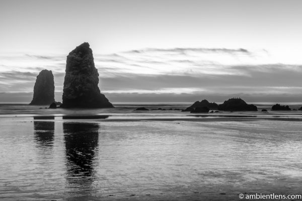 The Needles at Sunset (BW)
