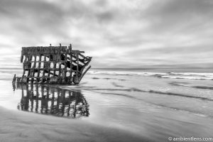 The Peter Iredale Shipwreck 2 (BW)